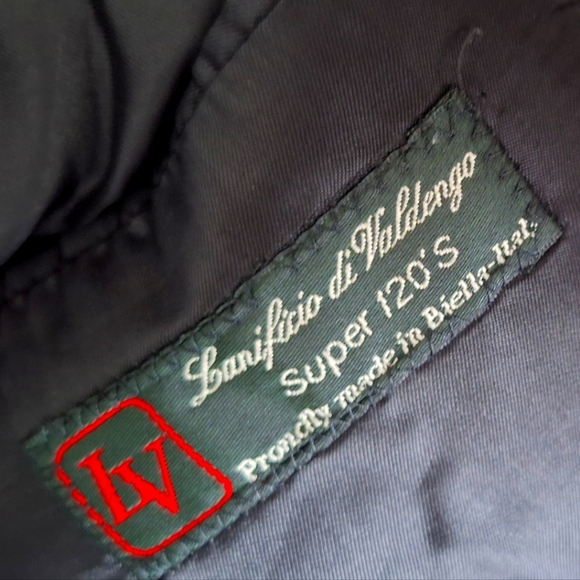 Franco Rossi Men's Suit Black Suit Made in Italy Pure Wool Pants 46R - Picture 9 of 9